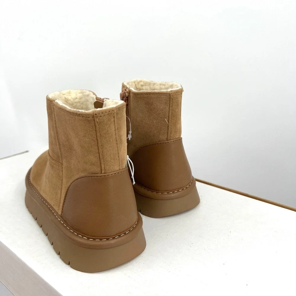 NEW Cat & Jack shearling ankle boots Back to School fall winter cozy 1